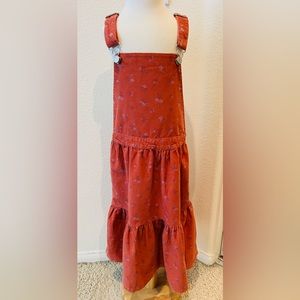 Girls corduroy dress overall